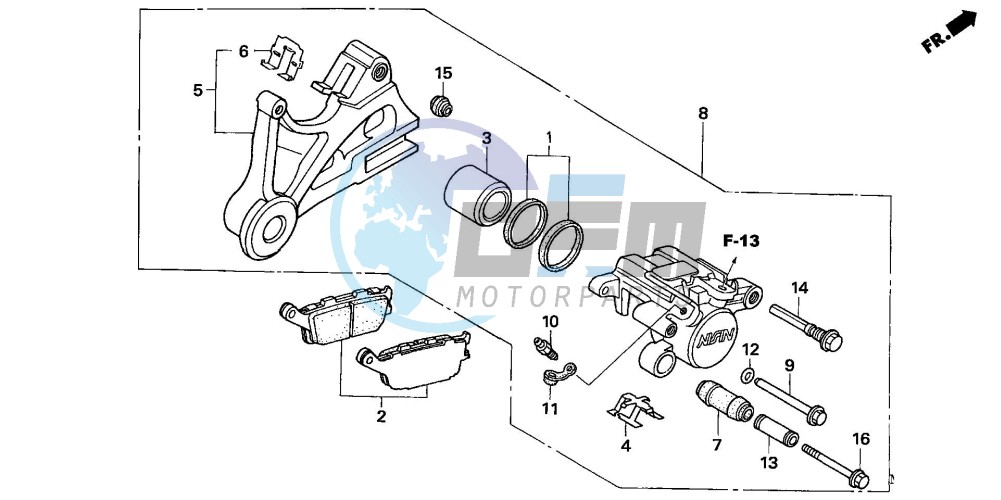 REAR BRAKE CALIPER (CBF1000)