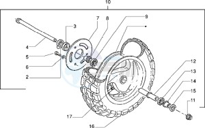 Typhoon 125 drawing Front wheel