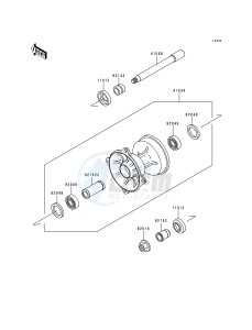 KX 125 L [KX125] (L1) [KX125] drawing FRONT HUB