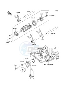 NINJA ZX-6R ZX600RBF FR GB XX (EU ME A(FRICA) drawing Gear Change Drum/Shift Fork(s)