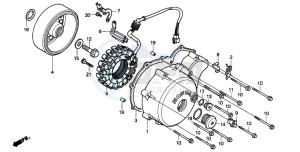 NV400C drawing LEFT CRANKCASE COVER/ GENERATOR