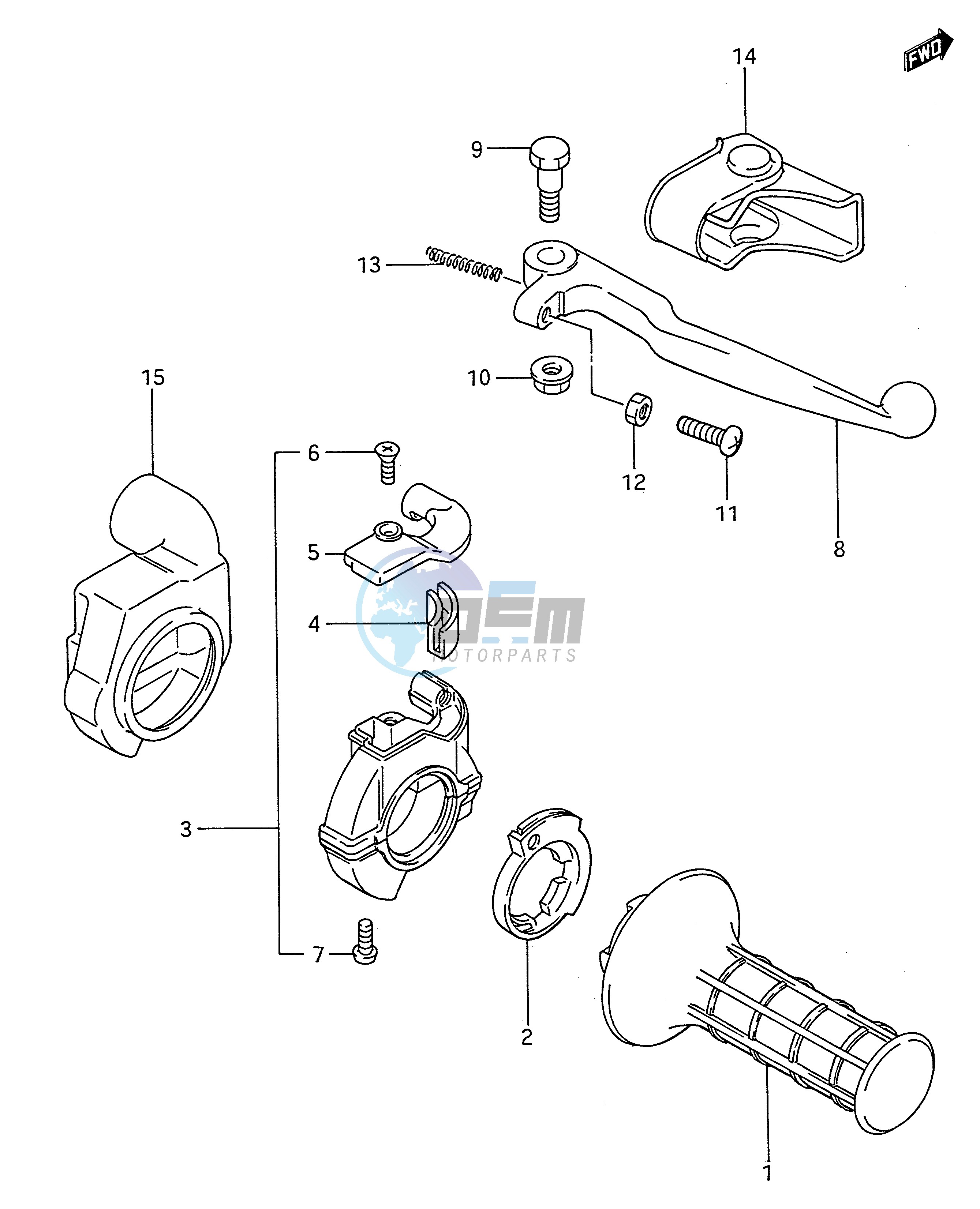 RIGHT HANDLE SWITCH (MODEL G H J)