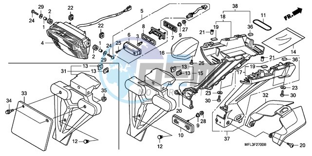 TAILLIGHT (CBR1000RR8,9/R A9)