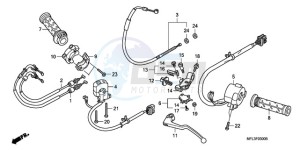 CBR1000RA9 UK - (E / ABS) drawing HANDLE LEVER/SWITCH/CABLE