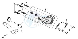 GTS 125I ABS-SNS EURO4 L7 drawing WATERPOMP COVER