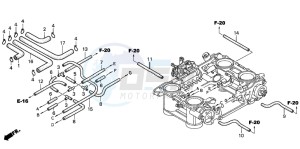 VFR800FI drawing THROTTLE BODY (TUBING)