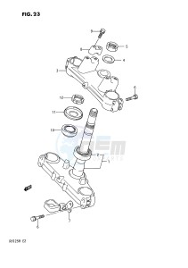 RM125 (E2) drawing STEERING STEM (MODEL K)