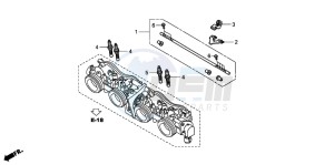 CB900F 919 drawing THROTTLE BODY (COMPONENT PARTS)