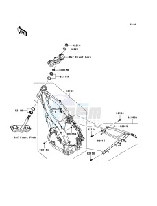 KX250F KX250YBF EU drawing Frame