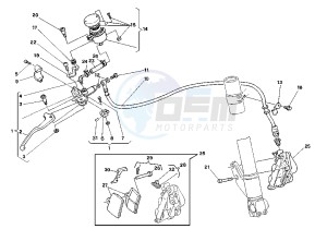 MITO EV 6 MARCE 125 drawing FRONT BRAKE SYSTEM