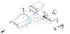 CBR600FS drawing SEAT (CBR600F42-3/FS/FR)