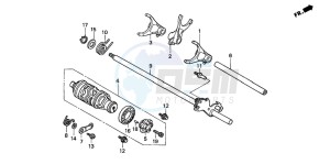 CBR900RR FIRE BLADE drawing GEARSHIFT DRUM