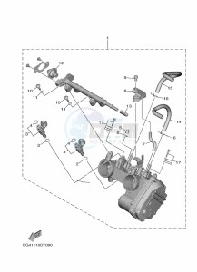 YXE850EBN YXE85WPBK (B0D1) drawing THROTTLE BODY ASSY 1