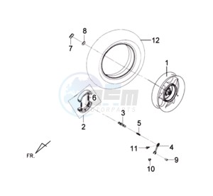 MIO 50 SPORT 45KMH drawing REAR WHEEL / CENTRAL STAND