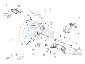 SHIVER 900 E4 ABS NAVI (APAC) drawing Front lights