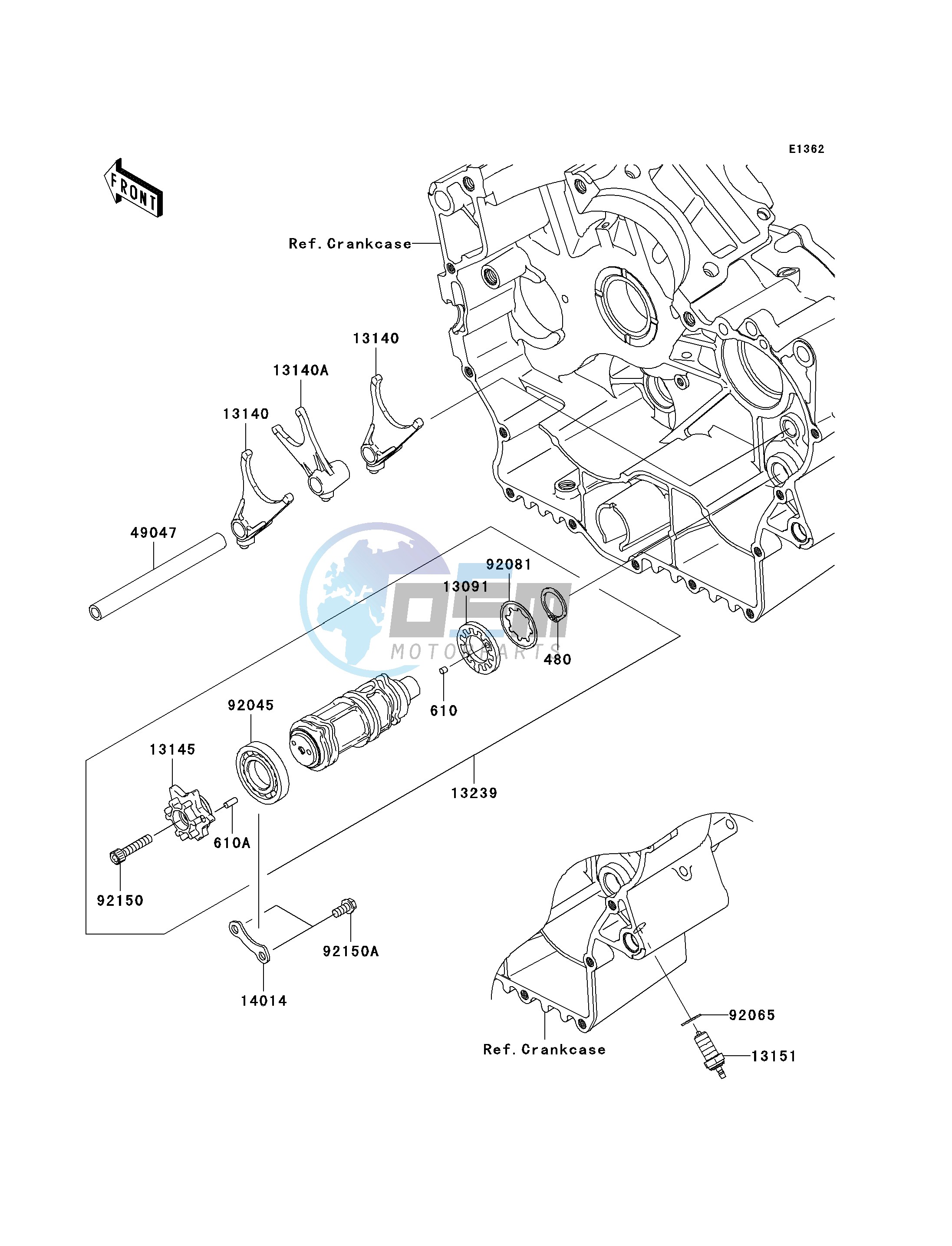 GEAR CHANGE DRUM_SHIFT FORK-- S- -