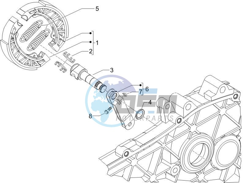 Rear brake - Brake jaw