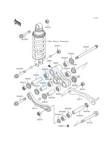 ZX 600 D [NINJA ZX-6] (D2-D4) [NINJA ZX-6] drawing SUSPENSION