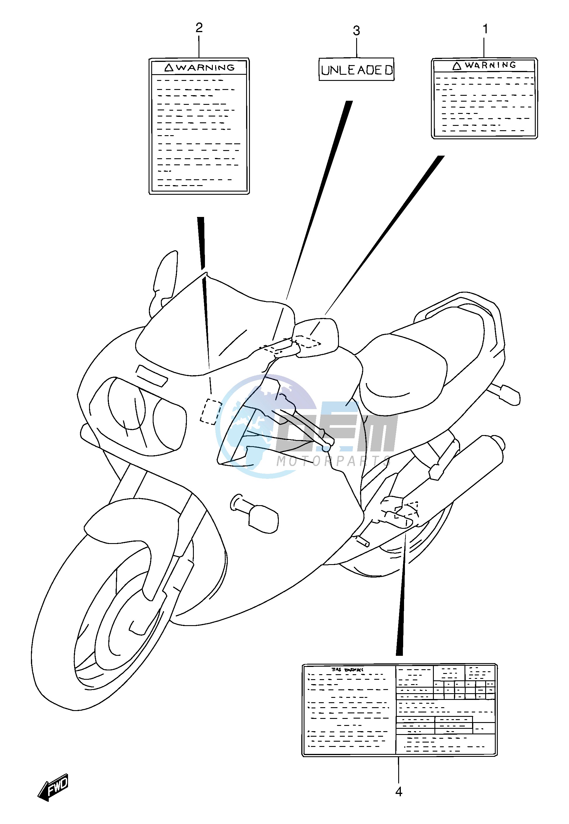 LABEL (MODEL T V W)