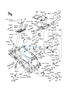 KFX450R KSF450B9F EU drawing Frame Fittings