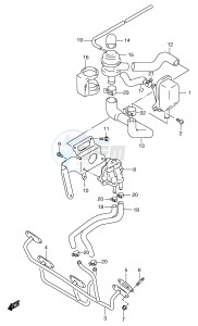 GSF1200 (E2) Bandit drawing SECOND AIR (GSF1200SAV SAW SAX SAY E18)