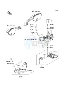 NINJA_ZX-10R ZX1000JDF FR XX (EU ME A(FRICA) drawing Turn Signals