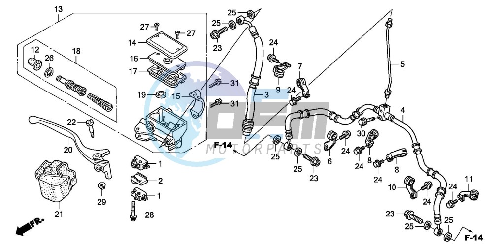 FR. BRAKE MASTER CYLINDER