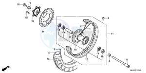 VT750C9 Australia - (U / MME) drawing FRONT WHEEL