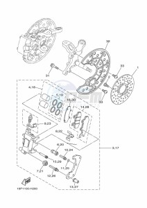 YFZ450R (BKD5) drawing FRONT BRAKE CALIPER