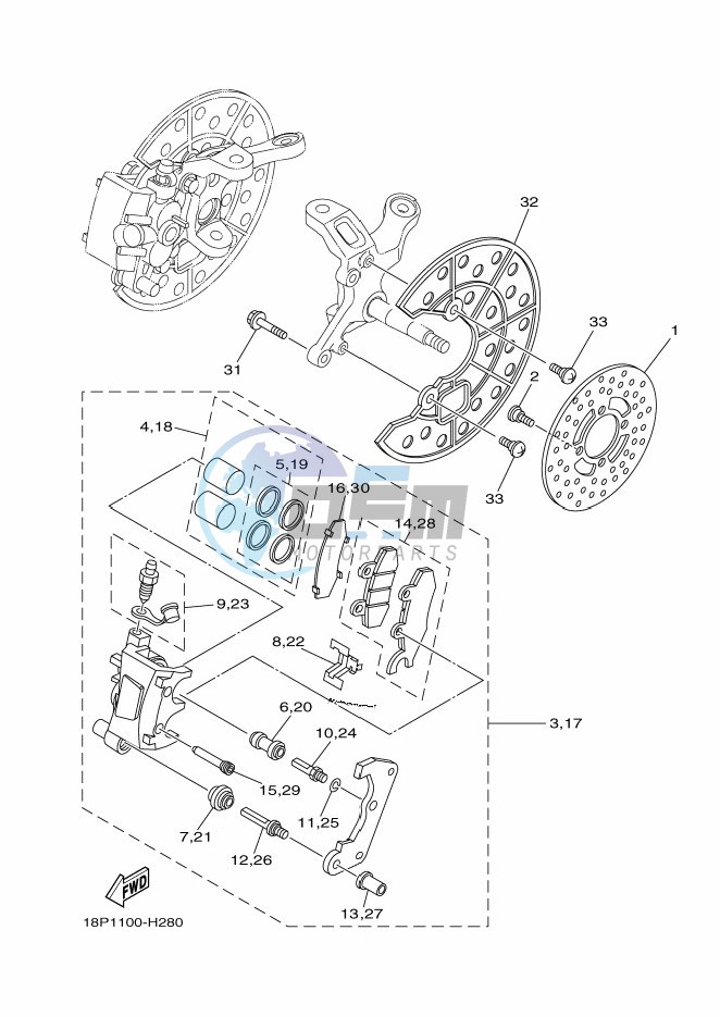 FRONT BRAKE CALIPER