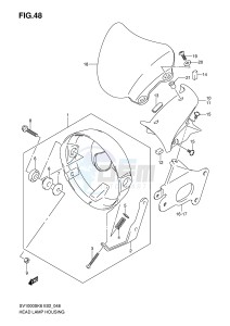 SV1000 (E2) drawing HEADLAMP HOUSING (SV1000)