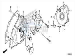 CRF125FBH Europe Direct - (ED) drawing LEFT CRANKCASE COVER