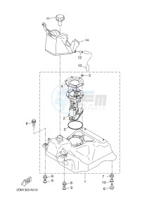 YP125RA (ABS) X-MAX 250 ABS (2DLB 2DLB 2DLB 2DLB) drawing FUEL TANK