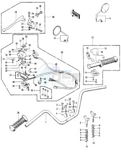 H1 C [MACH III] 500 [MACH III] drawing HANDLEBAR -- H1-B- -