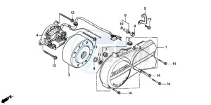 NSR50F drawing LEFT CRANKCASE COVER/ GENERATOR