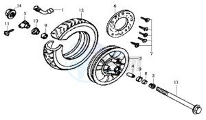 JOYRIDE 125 drawing FRONT WHEEL