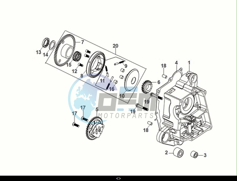 R CRANK CASE-OIL PUMP ASSY