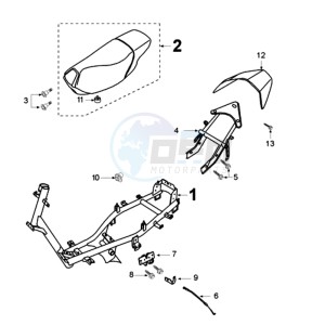 VSX A BE drawing FRAME AND SADDLE