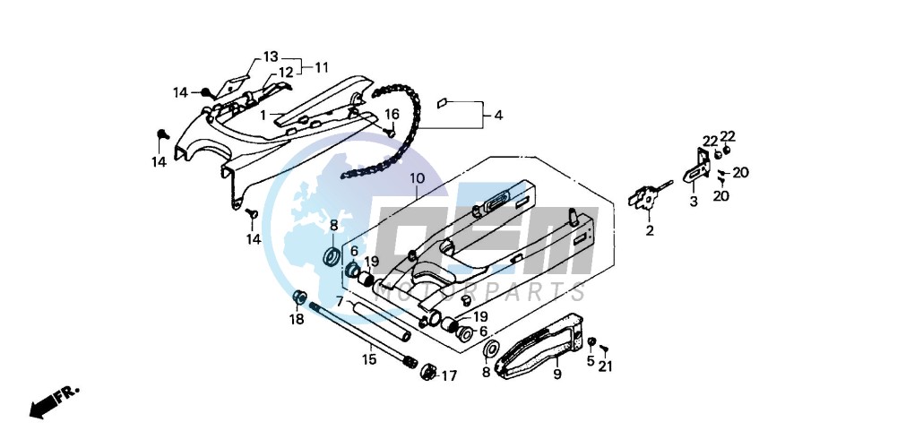 SWINGARM/CHAIN CASE