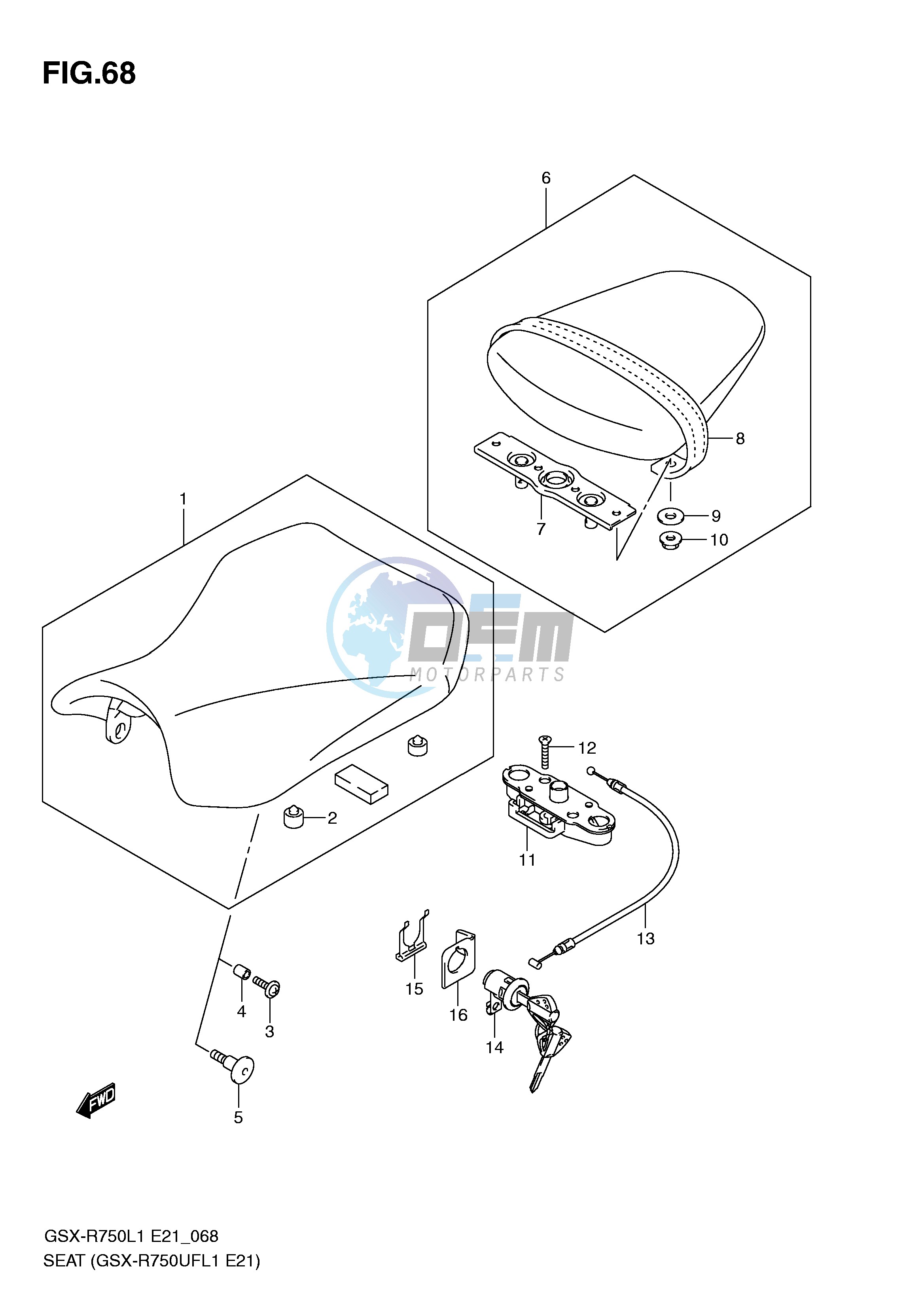 SEAT (GSX-R750UFL1 E21)