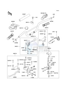 KSF 250 A [MOJAVE 250] (A10-A14) [MOJAVE 250] drawing HANDLEBAR