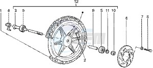 Liberty 125 Leader drawing Front wheel