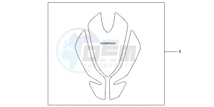 CBR600FB drawing TANK PAD TULI P SHAPE