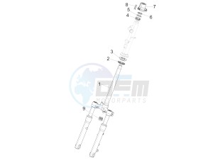 LIBERTY 125 IGET 4T 3V IE E4 ABS (EMEA) drawing Fork/steering tube - Steering bearing unit