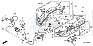 CBR1000RAA Korea - (KO / ABS) drawing AIR INTAKE DUCT/SOLENOID VALVE