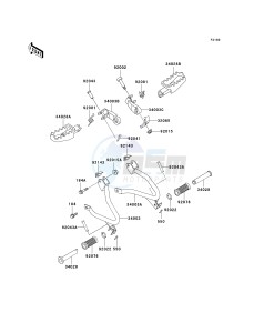 KL 125 D [KLR125] (D20-D22) [KLR125] drawing FOOTRESTS