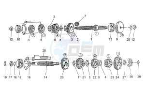 V7 Stone 750 drawing Gear box