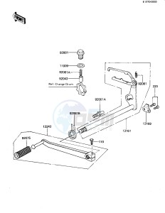 KZ 440 G (G1) drawing GEAR CHANGE MECHANISM