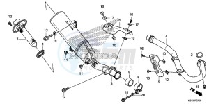 CRF250XD CRF250R Europe Direct - (ED) drawing EXHAUST MUFFLER