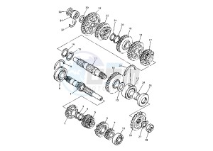 FZR R 600 drawing TRANSMISSION